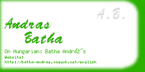 andras batha business card